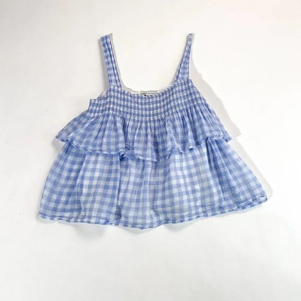 Rebecca Minkoff M gingham lightweight tank